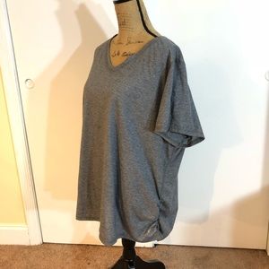 Women’s 3X Danskin Ruched T-shirt Gray